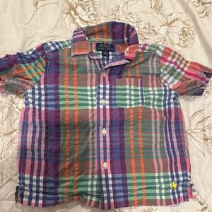 Polo by Ralph Lauren Red and Pink Button Down Shirt​​